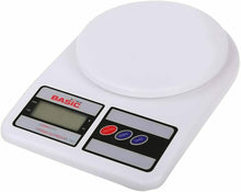 Cargar imagen en el visor de la galería, Balanza Bascula de Cocina Digital LCD, 7 kg Blanco 23 X 16 X 3,6 Cm