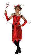 Cargar imagen en el visor de la galería, Disfraz Demonio DIABLESA para Niña Infantil Color rojo Para Halloween Carnaval Teatro
