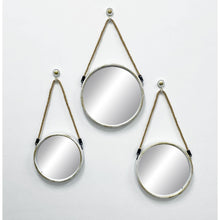 Cargar imagen en el visor de la galería, Pack 3 Espejos Pared Decorativos Plateados dorados Casa Habitación Salón