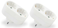Cargar imagen en el visor de la galería, PACK 2 Adaptador de regleta de enchufe con 2 Tomas, 2 salidas, 3680W, 16A/250 V