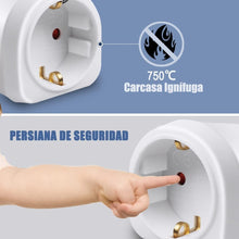 Cargar imagen en el visor de la galería, 2 x Adaptador Enchufe Uk a Enchufe Europeo Adecuado Para Viajar Blanco 250v, 13a