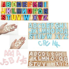 Cargar imagen en el visor de la galería, Letras de madera natural mini del 0 al 9 - 50 unidades papelería manualidades DI