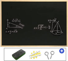 Cargar imagen en el visor de la galería, Pizarra blanca Y negra esmaltada con marco de madera varia medida