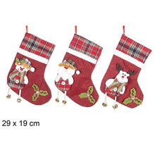 Cargar imagen en el visor de la galería, Bota Calcetin Navidad decorado animales con campana 3 Modelos para Escoger