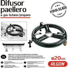 Cargar imagen en el visor de la galería, Algon-Difusor Paellero Esmaltado de Gas Butano o Propano 20 cm
