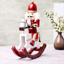 Cargar imagen en el visor de la galería, Cascanueces de navidad de madera montado a caballo 30 cm figura decorativa