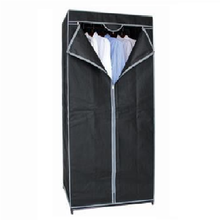 Cargar imagen en el visor de la galería, Armario con Funda / Ropero con Funda, Tela Ropero Estante Lona Ropa Guardarropa, Armario almacenamiento Color Negro