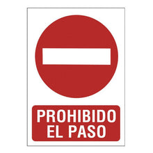 Cargar imagen en el visor de la galería, Señal cartel placa de pvc prohibiciones restricciones prohibido el paso perro