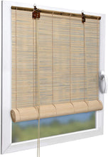 Cargar imagen en el visor de la galería, Maxia Market - Estor Enrollable Ventana Bambú Cortina Persiana Veneciana - Natural