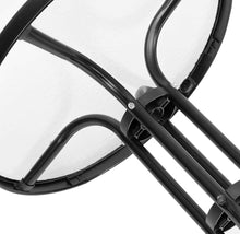 Cargar imagen en el visor de la galería, Mesa Redonda de Metal con Base de Cristal - Mesa para Jardín, Terraza, Patio o Balcón - Alto. 70 cm x Diámetro 60 cm