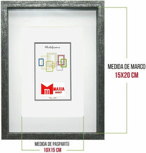 Cargar imagen en el visor de la galería, Marco de Fotos con Profundidad color Gris salpicados para pared MOD-3503
