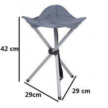 Cargar imagen en el visor de la galería, Silla Taburete Tres Patas Plegable, Taburete Silla De Camping Pesca Caza