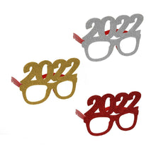 Cargar imagen en el visor de la galería, 6 Marcos Gafas Año Nuevo photocall 2022 Divertidas Disfraces purpurina adulto