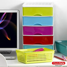 Cargar imagen en el visor de la galería, Cajonera Plastico Sobremesa disponibles en 2, 3 y 4 cajones para escritorio y oficina almacenamiento de sobremesa Color Blanco Negro