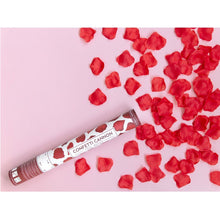 Cargar imagen en el visor de la galería, 4 Cañones Cañon Confettis 40cm Pétalos De Rosa Color Rojo