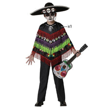 Cargar imagen en el visor de la galería, Disfraz Esqueleto Mexicano Muerte Mexicana Musical Niño Infantil Halloween
