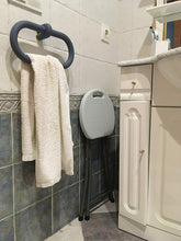 Cargar imagen en el visor de la galería, Silla Banco Taburete Plegable Blanco 30x45cm Para Cocina Baño Camping