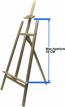 Cargar imagen en el visor de la galería, Caballete pintura madera sobre mesa, apto para lienzos, ligero para transportar