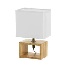 Cargar imagen en el visor de la galería, LÁMPARA MADERA BLANCO 15 X 10 X 24 CM