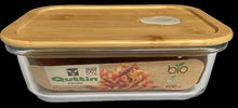 Cargar imagen en el visor de la galería, Fiambrera de Cristal con Tapa de Bambú Rectangular Cuadrada redonda