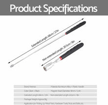 Cargar imagen en el visor de la galería, Recogedor magnético telescópico, imán telescópico con luz para recoger tuercas