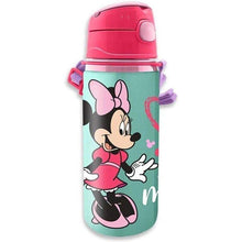 Cargar imagen en el visor de la galería, Botella cantimplora aluminio infantil 600 ml escolar niños peppa pig mickey