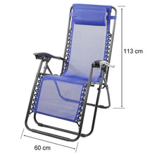 Cargar imagen en el visor de la galería, Silla Tumbona Hamaca Plegable para Playa, jardín, terraza - Hamaca Multiposiciones de Metal con