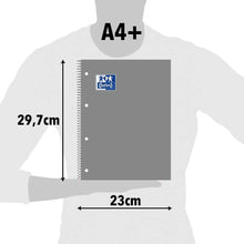 Cargar imagen en el visor de la galería, Cuaderno A4+ Cuadrícula 5x5, Tapa Extradura, 80 Hojas tapa dura libreta espiral