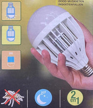 Cargar imagen en el visor de la galería, Bombilla LED 7W E27 Matamosquitos Eléctrico 2 EN 1, ANTIMOSQUITOS