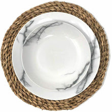 Cargar imagen en el visor de la galería, 4x Salvamantel Mimbre Redondo, 20, 25, 30, 35 cm, manteles de mesa individuales