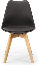 Cargar imagen en el visor de la galería, 4 x Sillas de comedor de plástico Eam de alta calidad, modernas, de lujo, nórdicas, para el hogar,