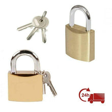 Cargar imagen en el visor de la galería, Candado dorado antirrobo seguro cerradura cerrojo de seguridad interior exterior