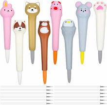 Cargar imagen en el visor de la galería, Bolígrafo squisky esponjoso infantil bunny conejo boli tinta azul 2 +1 de regalo