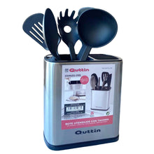 Cargar imagen en el visor de la galería, Porta Utensilios Bote Para Utensilios con Tacoma y reporsacuchara extraible Acero Inoxidable, Organizadores de cocina