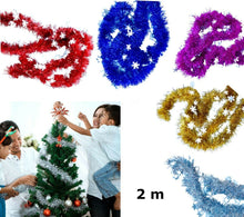 Cargar imagen en el visor de la galería, Guirnalda de Navidad simple Decoración Árbol Artificial Chimeneas Escaleras 2 M