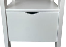 Cargar imagen en el visor de la galería, Mueble de Baño con 1 Cajon Bajo + 3 Estantes (2 compartimentos) de Madera Pino Natural Blanco Para