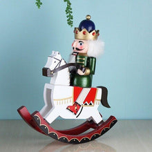Cargar imagen en el visor de la galería, Cascanueces de navidad de madera montado a caballo 30 cm figura decorativa