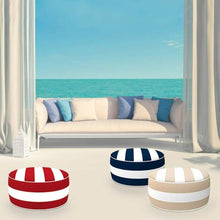 Cargar imagen en el visor de la galería, Puff hinchable Ottoman, poliéster hilado, repele el agua, 53 x 23 cm