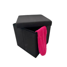 Cargar imagen en el visor de la galería, Púff Taburete de Almacenamiento Plegable Asiento de Almacenaje Cubo Otomano Reposapié