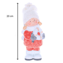 Cargar imagen en el visor de la galería, FIGURA NAVIDAD NIÑO/NIÑA 2 modelos azat CON GORRO Y BUFANDA BLANCA decoracion