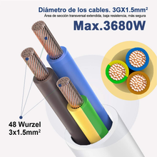 Cargar imagen en el visor de la galería, Cable alargador de enchufe electrico Extensible con PROTECCIÓN 2,3,4,5,10,15 m
