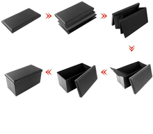 Cargar imagen en el visor de la galería, Baúl Puff Taburete Almacenaje Plegable Caja Asiento Banco de Almacenamiento