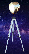 Cargar imagen en el visor de la galería, Lámpara trípode con proyector (65 x 95,5-137,5 cm), color bronce
