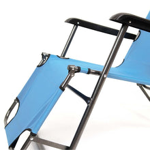 Cargar imagen en el visor de la galería, Silla Tumbona Plegable 79 x 46,5 x 153 cm Hamaca Regulable Multiposiciones de Metal - Ideal para