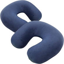 Cargar imagen en el visor de la galería, Set x2 Almohada de viaje Cojín cervical suave al tacto 30 x 27 cm