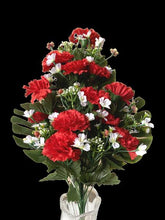 Cargar imagen en el visor de la galería, Ramo de Flores Rosa y Hortensia Artificiales Cementerio Decoración 18 tenedores