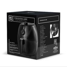 Cargar imagen en el visor de la galería, Freidora de Aire Sin Aceite Negra Capacidad 3.2 L Depósito Antiadherente 1200 w ideal para cocinar sin aceite