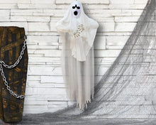 Cargar imagen en el visor de la galería, Colgante Fantasma Con Luz Sonido Control de Voz 190x156 Cm Decoración Halloween