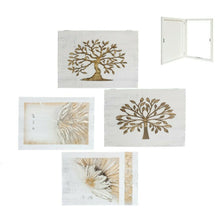 Cargar imagen en el visor de la galería, CUADRO TAPA CONTADOR 35X50 30X42 cm ARBOL MADERA FLORES CHAMPÁN MANDALA