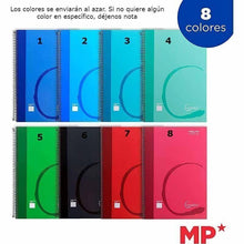 Cargar imagen en el visor de la galería, Libreta cuaderno A5 Cervantes 120 hojas tapa plastico 90 g cuadrícula 5x5 mm